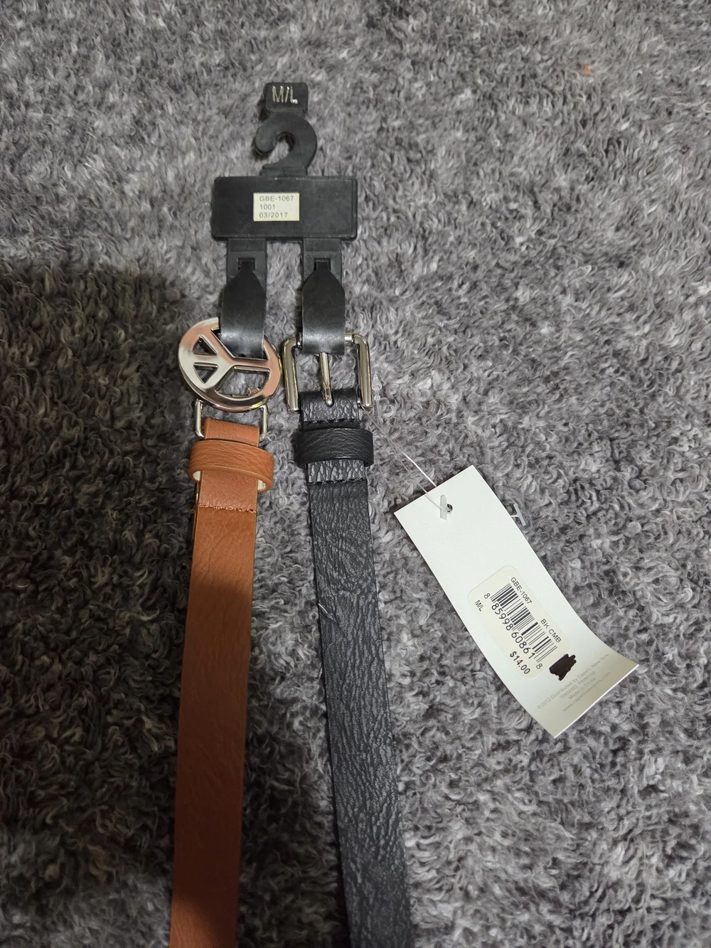 Capelli of New York Kids Two-Tone Belt in Black & Brown